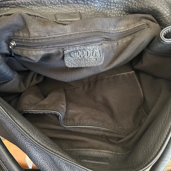 Leather Black Bow Shoulder Bag - Picture 9 of 11